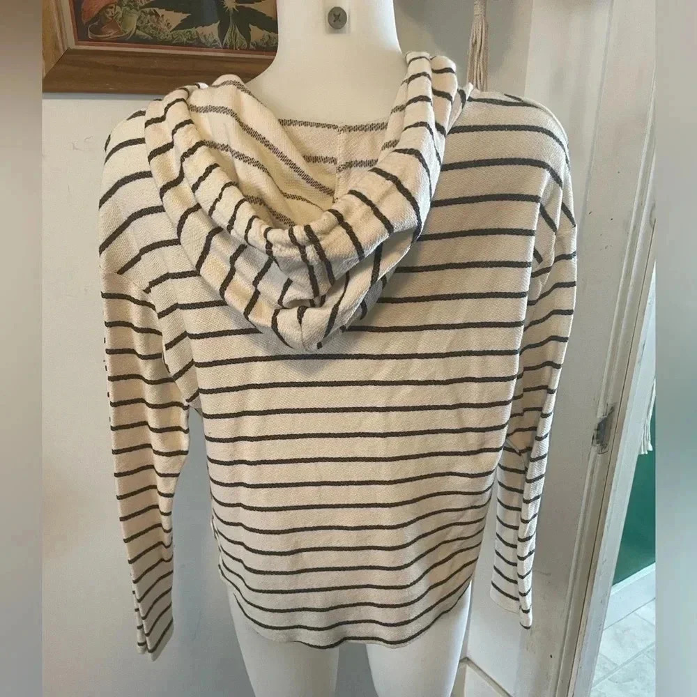 Paper Crane Anthropologie Women’s Pullover Hoodie Large Striped EUC! - Picture 2 of 5